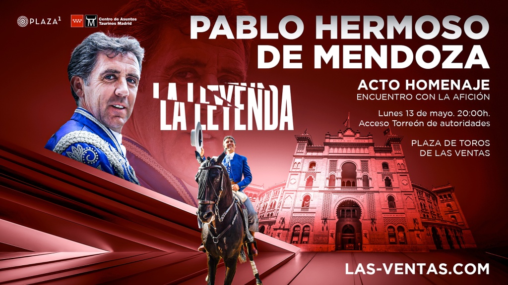 Pablo Hermoso de Mendoza, encuentro con los aficionados en Las Ventas el próximo lunes